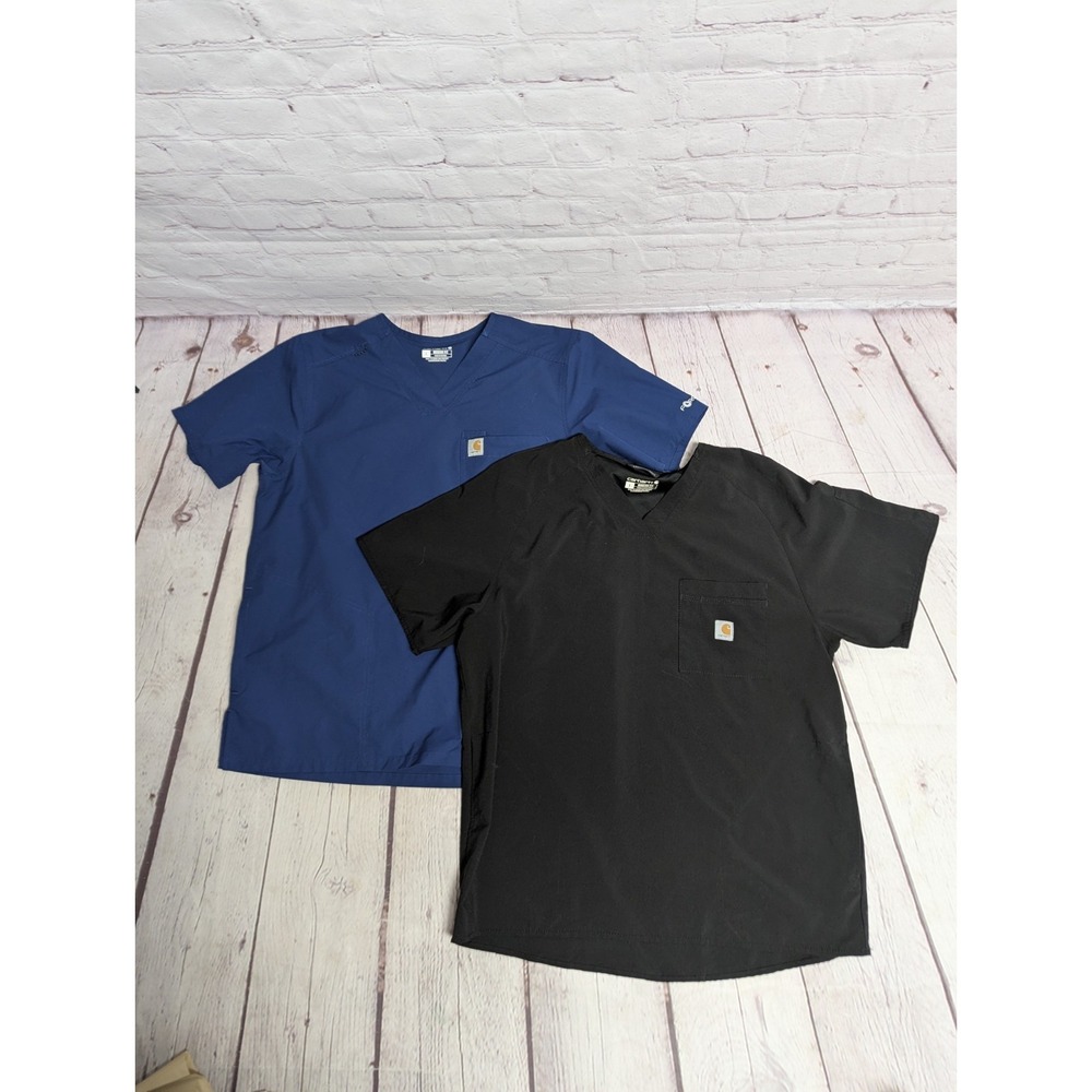 Carhartt C16113 2 Piece Force Modern Fit Men's V-Neck Scrub Top Lrg Stretch 182